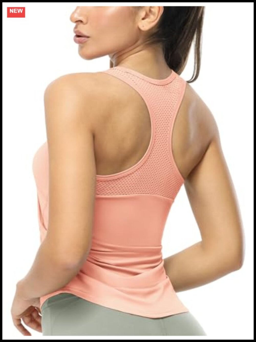 Racerback Workout Tank Top Breathable Quick Dry Athletic Yoga Gym Shirt